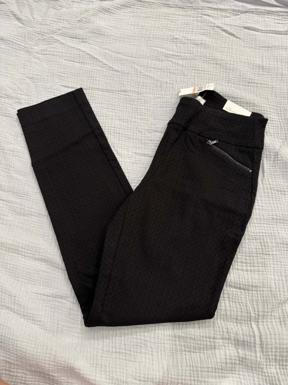 Van Heusen Black Slim Zip-Pocket Men's Pants